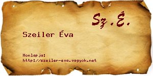 Szeiler Éva névjegykártya