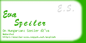 eva szeiler business card